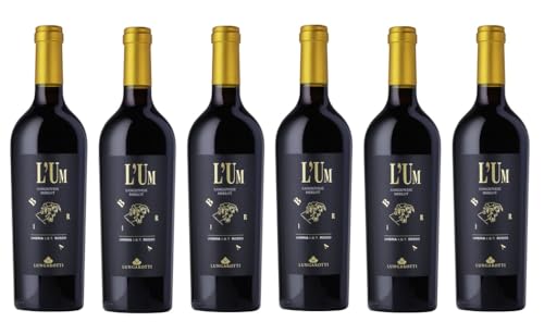 6x 0,75l - 2022er - Lungarotti - L'UM - Rosso - Sangiovese & Merlot - Umbria I.G.P. - Umbrien - Italien - Rotwein trocken von Lungarotti