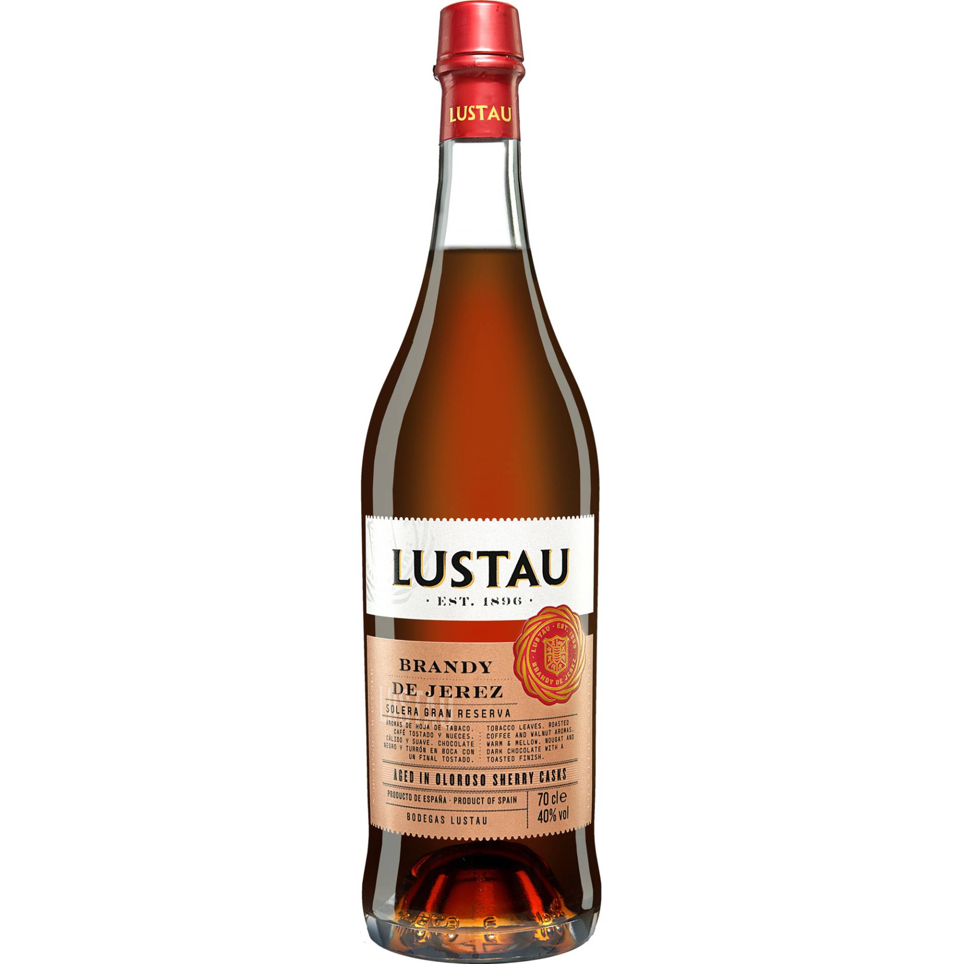 Brandy Lustau Solera Gran Reserva - 0,7 L.  0.7L 40% Vol. Brandy aus Spanien von Lustau