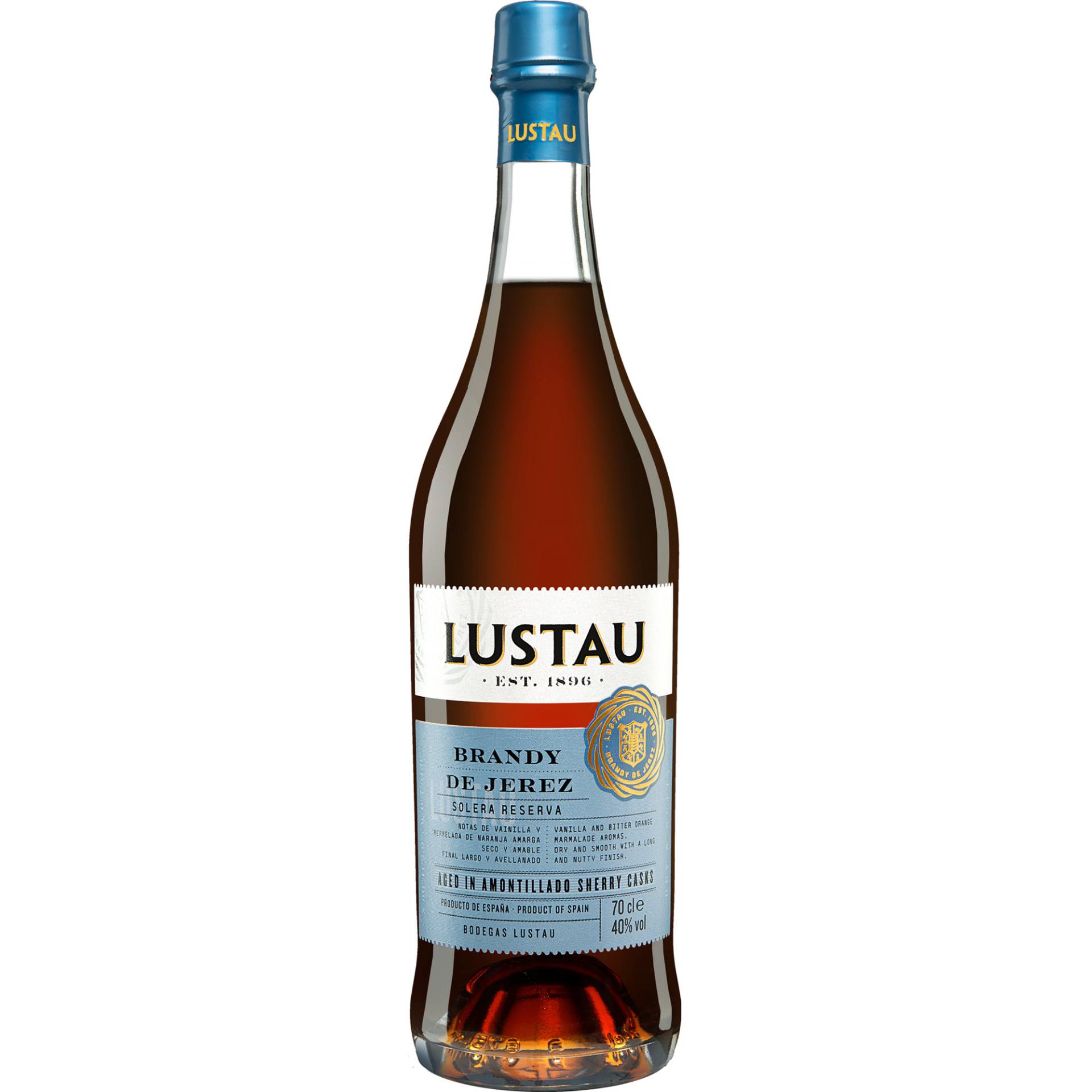 Brandy Lustau Solera Reserva - 0,7 L.  0.7L 40% Vol. Brandy aus Spanien von Lustau