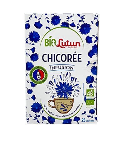 LUTUN Bio Chicorée Infusion - BIO Aufguss Pads mit Zichorie koffeinfreier Kaffee-Ersatz 25 Beutel von Lutun