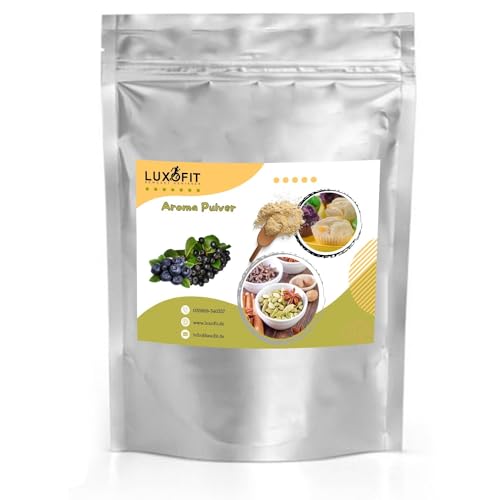 Luxofit Aronia Blaubeere Aroma Pulver, cremig, fruchtig, Vegan, Allergenfrei, Wasserlöslich, Intensive Geschmacksergebnisse, geeignet für Aromatisierung von Lebensmitteln, Made in Germany (500 g) von luxofit