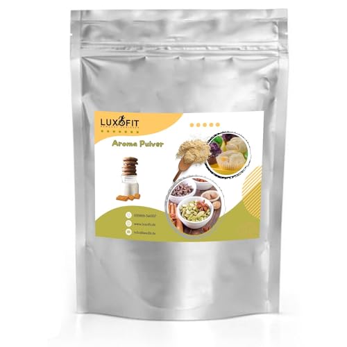 Luxofit Baked Milk Aroma Pulver, cremig, fruchtig, Vegan, Allergenfrei, Wasserlöslich, Intensive Geschmacksergebnisse, geeignet für Aromatisierung von Lebensmitteln, Made in Germany (500 g) von Luxofit