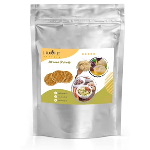 luxofit Belgischer Keks Aroma Pulver cremig fruchtig Vegan Allergenfrei Wasserlöslich Intensive Geschmacksergebnisse geeignet für Aromatisierung von Lebensmitteln Made in Germany 500 g Orange von luxofit