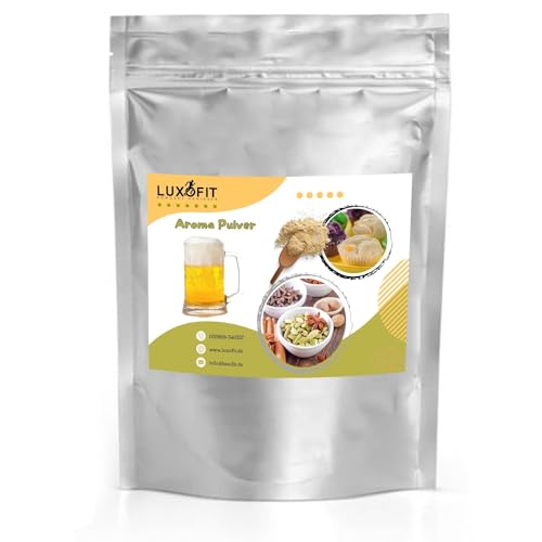 Luxofit Bier Aroma Pulver, fruchtiges und cremiges Aroma, geeignet für Kuchen, Getränke, Desserts, Joghurts, Quark und co., Allergenfrei und GVO Frei, VVegan und Vegetarisch, Made in Germany (1 Kg) von luxofit