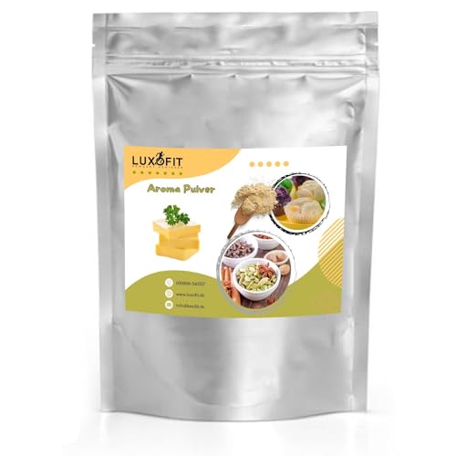 Luxofit Butter Aroma Pulver, Vegetarisch und Vegan, cremige und frische Aromatisierung für Getränke und Lebensmittel. GMO-Frei, Made in Germany, Kreative Geschmackserlebnisse (500 g) von luxofit