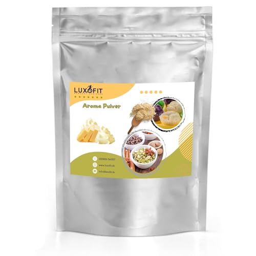 Luxofit Buttercreme Aroma Pulver, cremige und fruchtige Aromen geeignet für Lebensmittel und Getränke, Vegetarisch und Vegan, GMO-Frei, Made in Germany, Wasserlöslich (500 g) von luxofit