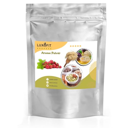 Luxofit Erdbeere Aroma Pulver, Pulveraromen für Gastronomie und private Küche, GMO-Frei, Vegetarisch und Vegan, cremige und fruchtige Pulveraromen, Made in Germany (200 g) von luxofit