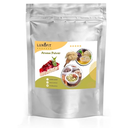 luxofit ERDBEERKUCHEN AROMA PULVER PULVERAROMEN FÜR DIE GASTRONOMIE UND DIE PRIVATE KÜCHE CREMIGE UND FRUCHTIGE AROMEN VEGAN GMO-FREI ALLERGENFREI VERFEINERUNG VON LEBENSMITTELN (1 KG) von luxofit