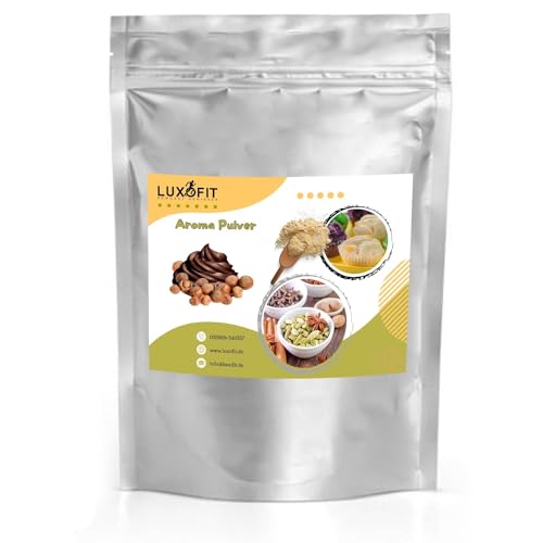 luxofit Gianduja Nougat Aroma Pulver cremige und fruchtige Pulveraromen Geschmacksverfeinerung auf Gastroniveau Vegetarisch und Vegan GMO-Frei Made in Germany (1 Kg) von luxofit