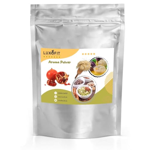 luxofit GRANATAPFEL AROMA PULVER CREMIGE UND FRUCHTIGE PULVERAROMEN AROMEN FÜR SPEISEN UND GETRÄNKE VEGETARISCH UND VEGAN KÖSTLICHE GESCHMACKSERLEBNISSE MADE IN GERMANY (1 KG) von luxofit