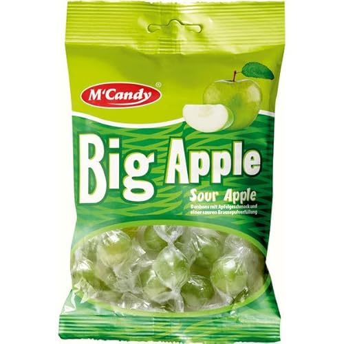 M'Candy Big Apfel Sour Bonbons mit Brause Kern 150g von M'Candy