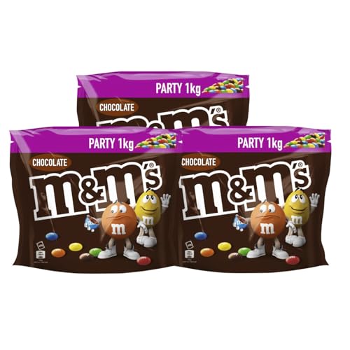 M&M'S Chocolate 3x 1kg Schokolinsen mit Zuckerüberzug Schokolade von M&M'S