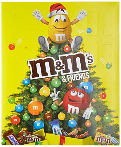 M&M'S Friends Adventskalender / Schokoladenkalender mit einem neuen Mix aus M&M'S, Bounty, Mars, Milky Way, Snickers und Twix für einen süßen Advent / 1 x 361g von M&M'S