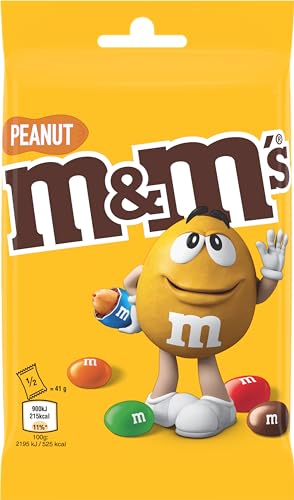 M&M'S Peanut, Schokolinsen mit Erdnusskern, Schokolade, 16er Pack, 16x82g von M&M'S