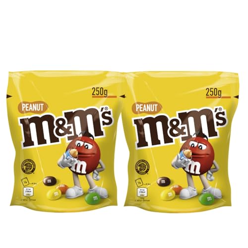 M&M’S Peanut 2x 250g Schokolinsen Erdnüsse in Milchschokolade mit Zuckerüberzug von M&M'S