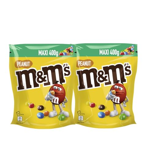 M&M´S Peanut 2x 400g Schokolinsen Erdnüsse in Milchschokolade mit Zuckerüberzug von M&M'S