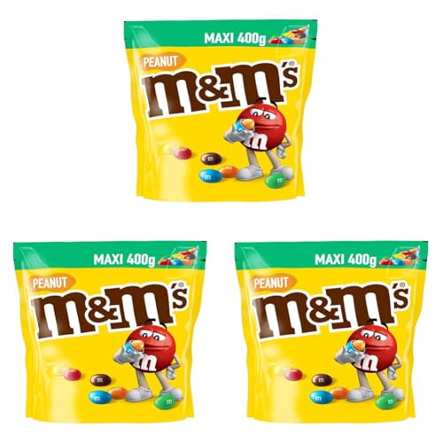 M&M'S Schokolinsen mit Erdnusskern, 400 g (Packung mit 3) von M&M'S