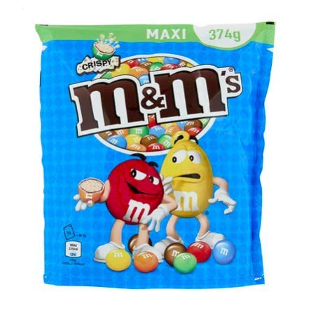 M & M Schokolade Knusperbon | M&M's | Knusprige Maxi | Gesamtgewicht 374 Gramm von M&M'S