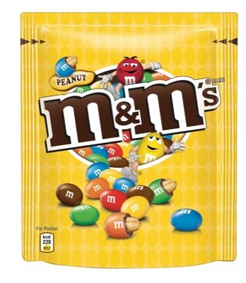 M&M's Erdnuss Standbeutel 250g von M&M'S