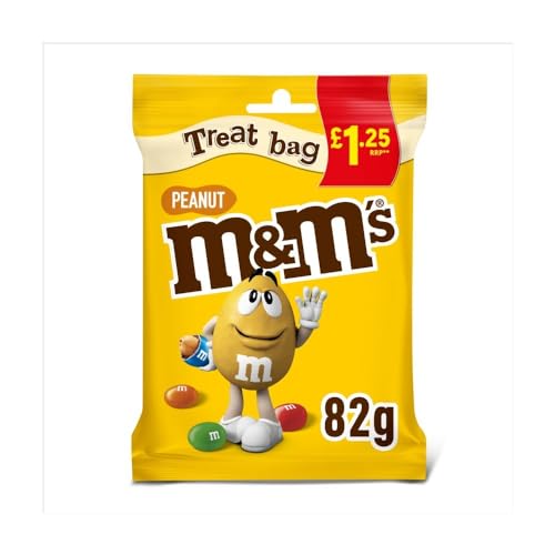 M&M's Knusprige Erdnuss- und Milchschokoladen-Biss-Leckerli-Beutel, 82 g x 16 Beutel von M&M'S