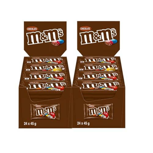 M&Ms Chocolate 2x 24x 45g Schokolinsen Schokolade von M&M'S