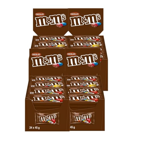 M&Ms Chocolate 4x 24x 45g Schokolinsen Schokolade von M&M'S