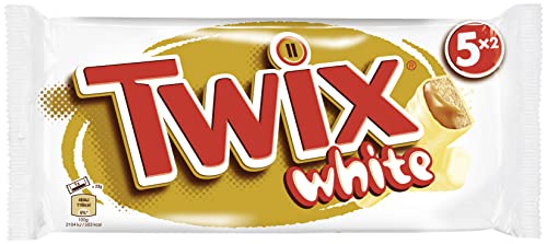 Twix White Schokoriegel; Karamell, Keks, Weiße Schokolade; Schokoladen-Multipack; 5 Riegel (5 x 46 g) von M&M'S