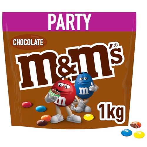 M&M'S Chocolate Großpackung Schokolade, Schokolinsen, Party-Mix (1 x 1kg) von M&M'S