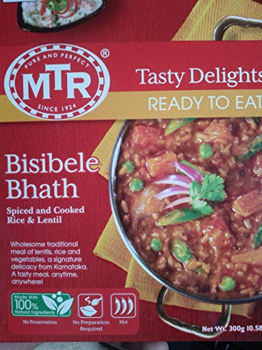 MTR - Bisibele Bhath (300g) - Traditionelles indisches Reisgericht - Reich an Gewürzen und Aromen - Perfekt für einfache und köstliche Mahlzeiten von MTR