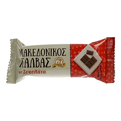Griechische mazedonische Macedonikos HAITOGLOU HALVA mit Schokolade, 10 Portionen x 40 g von MACEDONIKOS