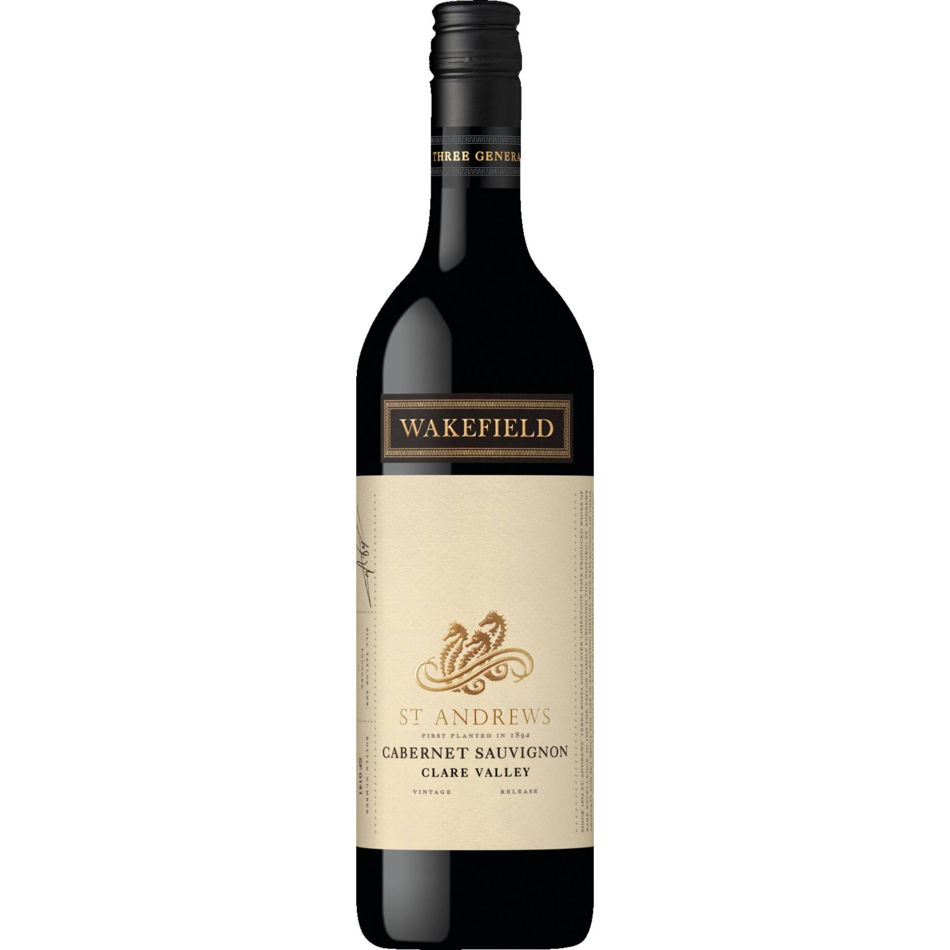 Wakefield St. Andrews Cabernet Sauvignon, Clare Valley, South Australia, 2018, Rotwein von MACK & SCHÜHLE AG, NEUE STR. 45, D-73277 OWEN/TECK