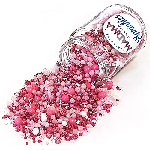 MADMA Streusel - Sprinkles Pink Shades (90g) | Mischen Sie Rosa - Rosa Silber - Weiß 🍦🧁 Ideal für Kuchen, Eis, Kekse, Cupcakes, Muffins 🧁 Made in Italy von MADMA