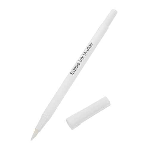 MAGICLULU 1Stk Farbstift weiße Lebensmittelfarbe weißer Fondant Makronen Kekse essbare Marker essbarer pigmentstift Markierungen in Lebensmittelqualität Keksmarker Plastikstift Kuchenmarker von MAGICLULU