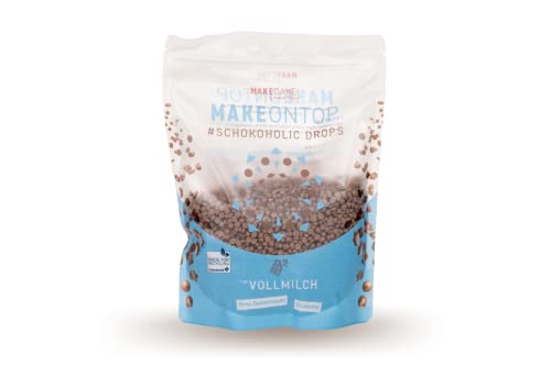 MAKECAKE zuckerfreie Schokoladendrops Vollmilch 1 Kg - ideal zum Backen, Naschen und für zuckerfreie Süßigkeitenherstellung von MAKECAKE