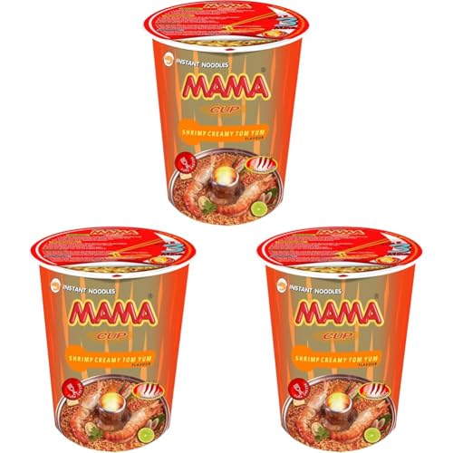 MAMA - Instant Cup Nudeln Garnelen Sahnig - (1 X 70 GR) (Packung mit 3) von MAMA