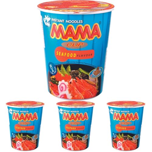 MAMA - Instant Cup Nudeln Seafood - (1 X 70 GR) (Packung mit 4) von MAMA