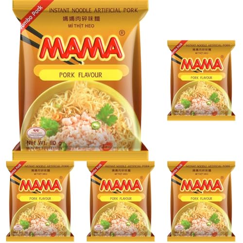 MAMA MAMA Instant Nudeln - Schwein - Jumbo Packung Mama 90g (Packung mit 5) von MAMA