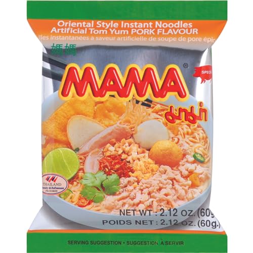 Mama Instant Nudeln Tom Yum Schwein 60 g, 30er Pack (30 x 60 g) von MAMA