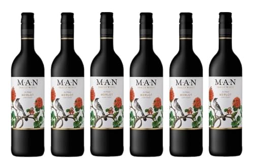 6x 0,75l - 2022er - MAN Family Wines - Jan Fiskaal - Merlot - Western Cape W.O. - Südafrika - Rotwein trocken von MAN Family Wines