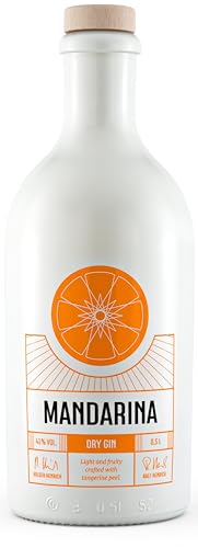 Mandarina Dry Gin 41% Vol. 0,5l - mit 11 Botanicals wie Mandarine, Orange, Limette, Wacholder... handcrafted Citrus Gin- aus Fankfurt-Hessen-Taunus von MANDARINA