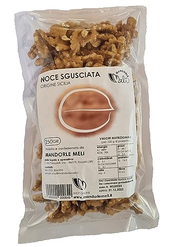 Sizilianische Walnusskerne - Trockenfrüchte, reich an Vitaminen und Ballaststoffen - Glutenfrei (250g) von MANDORLE MELI