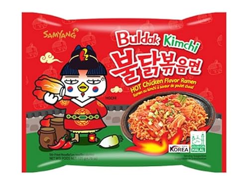 MAOMAO® Instant Nudeln | 40er Pack Buldak Hot Chicken Kimchi 135g (Kompatibel mit Samyang) von MAOMAO