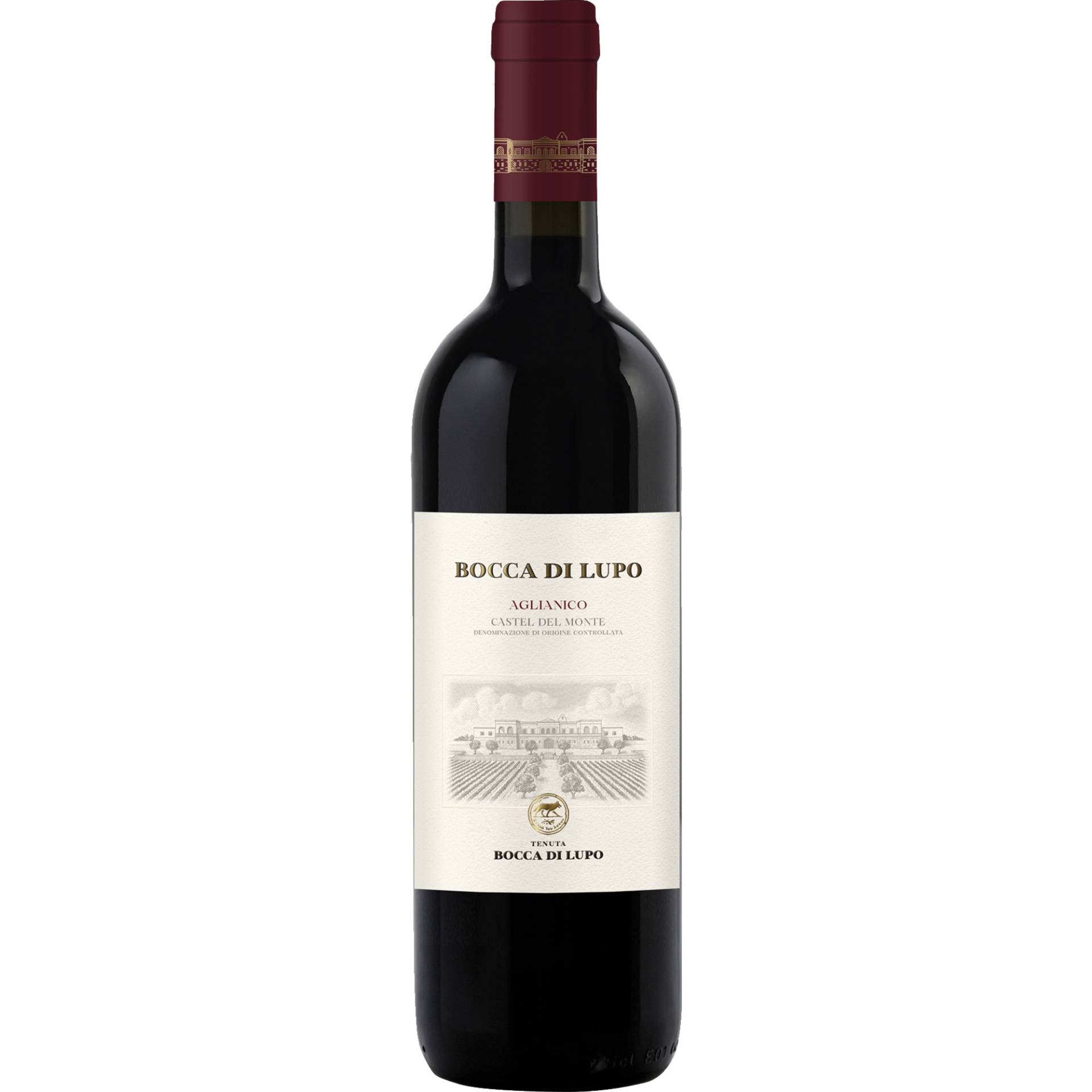 Bocca di Lupo Tormaresca, Castel del Monte DOC, Holzkiste, Apulien, 2020, Rotwein von MARCHESI ANTINORI S.p.A., IT-50123 Firenze