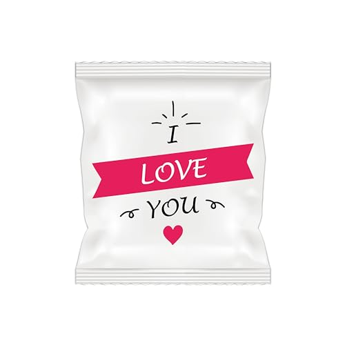 Gummibärtütchen mit je 10g leckerer Fruchtgummis (I Love you, 50 Stück) von MARIP
