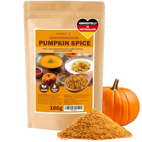 Pumpkin Spice Gewürz - 100g Gewürze - Pumpkin Spice Premium Gewürzmischung - Ideal für Kürbissuppe, Torten, Püree und andere Gerichte - Vegan und Glutenfrei von MARKETIFAR