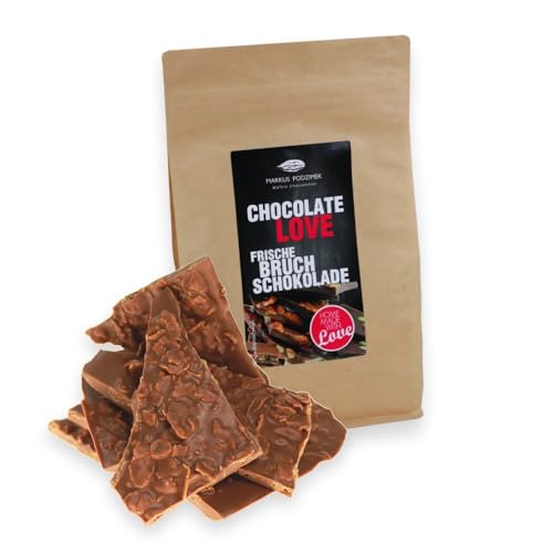 das.naschwerk Frische Bruchschokolade - Edel-Vollmilchschokolade mit knusper Flakes - 38% Cacao gewicht 250 g von MARKUS PODZIMEK MAITRE