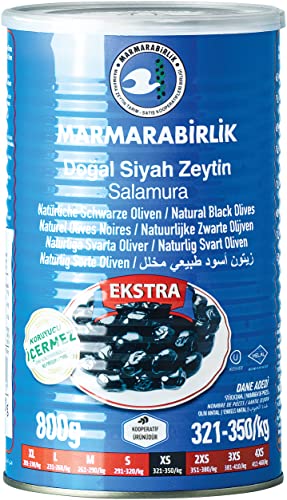 Marmarabirlik Oliven, schwarz, mit Stein, Ekstra, 1er Pack (1 x 1.26 kg) von MARMARABIRLIK