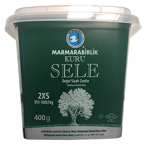 Marmarabirlik Schwarze Oliven in Maisöl Sele Halal, 3er Pack (3 x 400 g) von MARMARABIRLIK