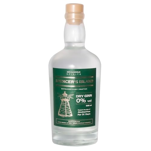 MARY CELESTE Spencer’s Island Dry Ginn, Alkoholfreier Genuss eines Klassischen London Dry Gins, Subtile Zitrusnoten und Würzige Aromen, Erfrischende Alternative, Kalorienarm, 500 ml von MARY CELESTE