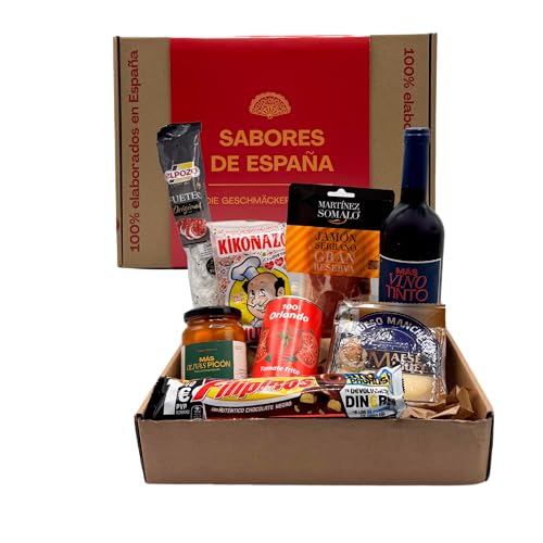 MAS PRODUCTOS ESP – Sabores de España – Spanischer Geschenkkorb – Feinkost Präsentkorb – Spanische Spezialitäten – Geschenk für Männer & Frauen von MÁS PRODUCTOS ESPAÑOLES